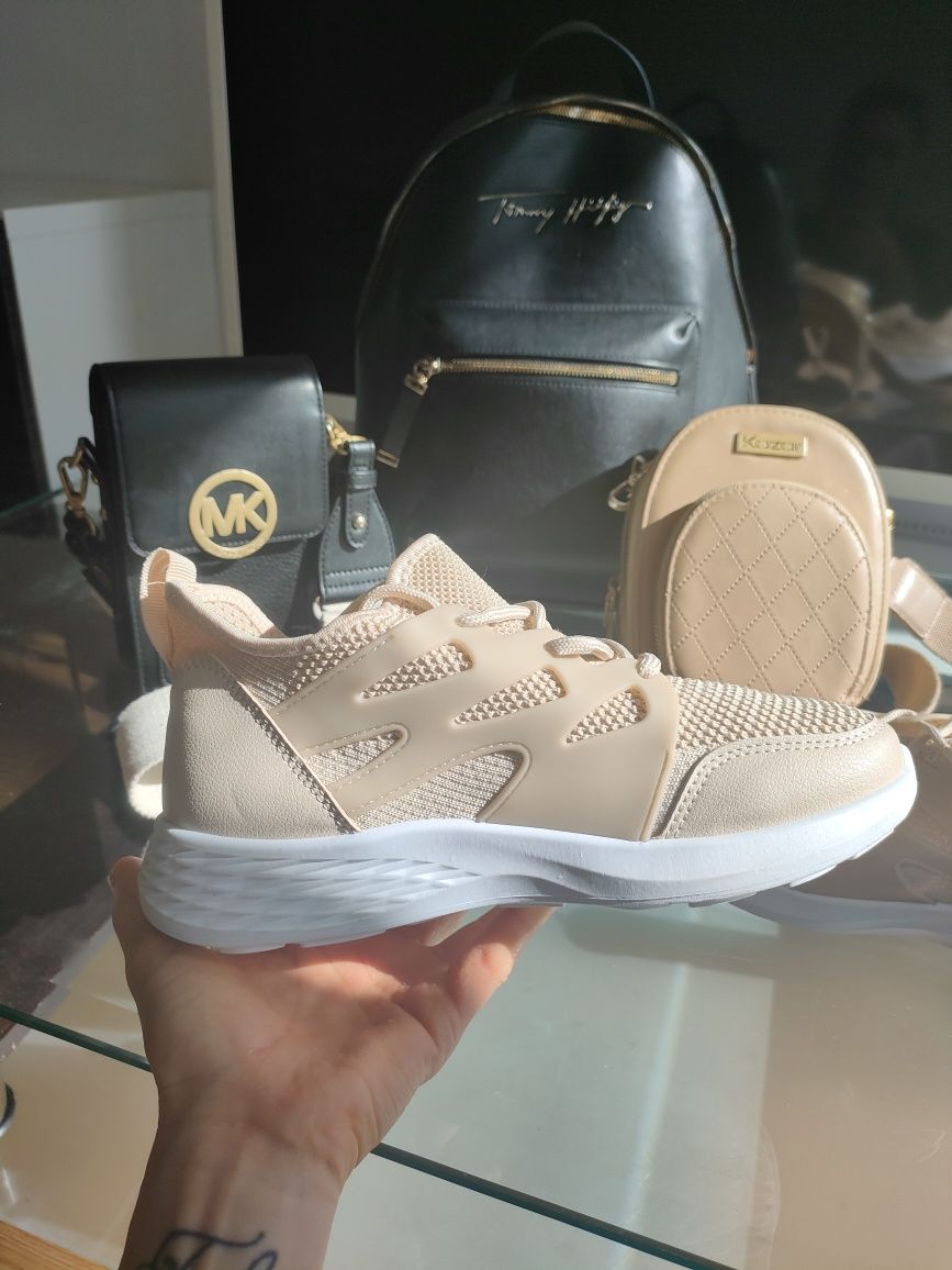 Nowe sneakersy Tk Maxx 39 beżowe fitness do biegania buty adidasy  25