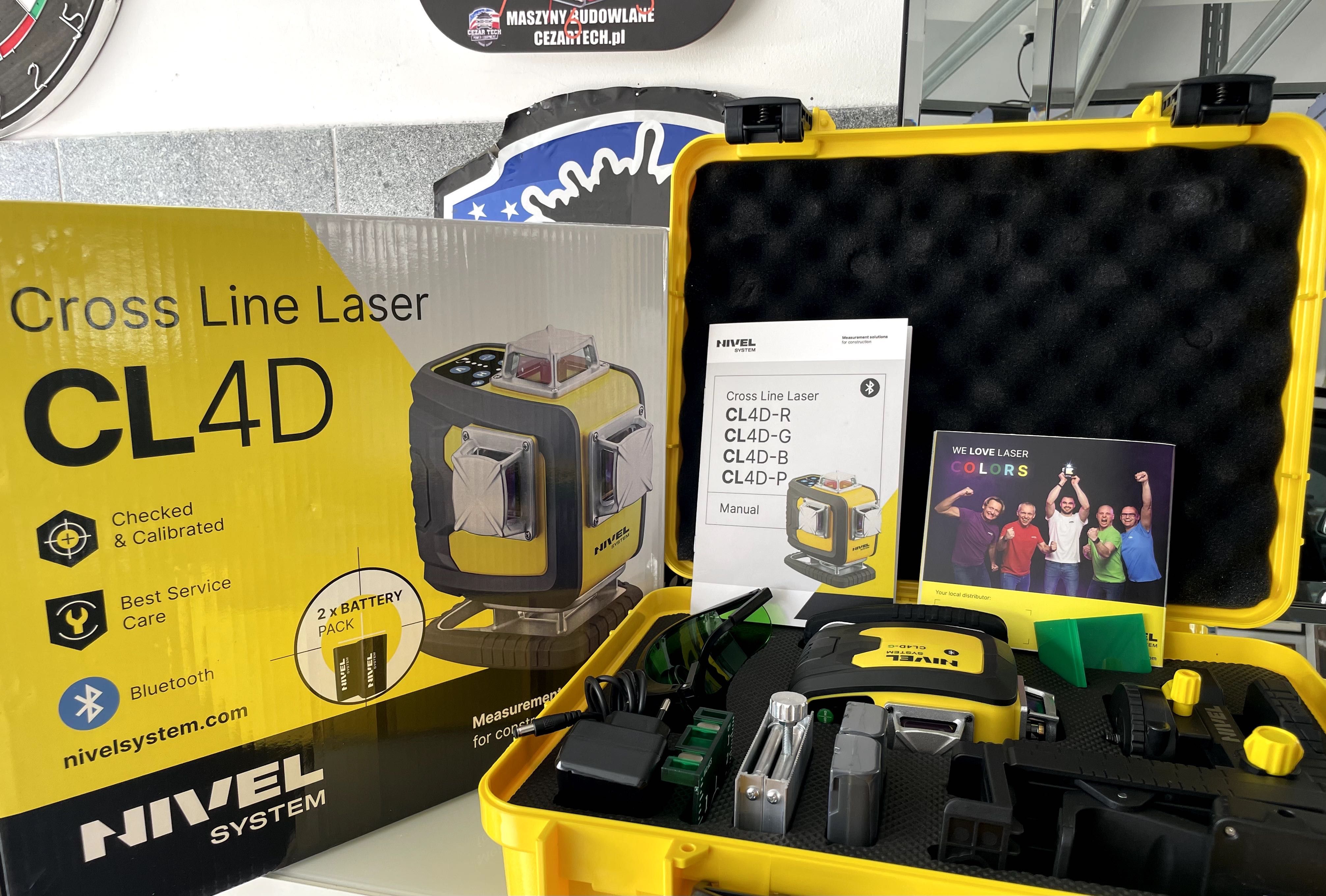 NIVEL SYSTEM Laser krzyżowy CL4D-G nowy ,fv, gwarancja Zielony