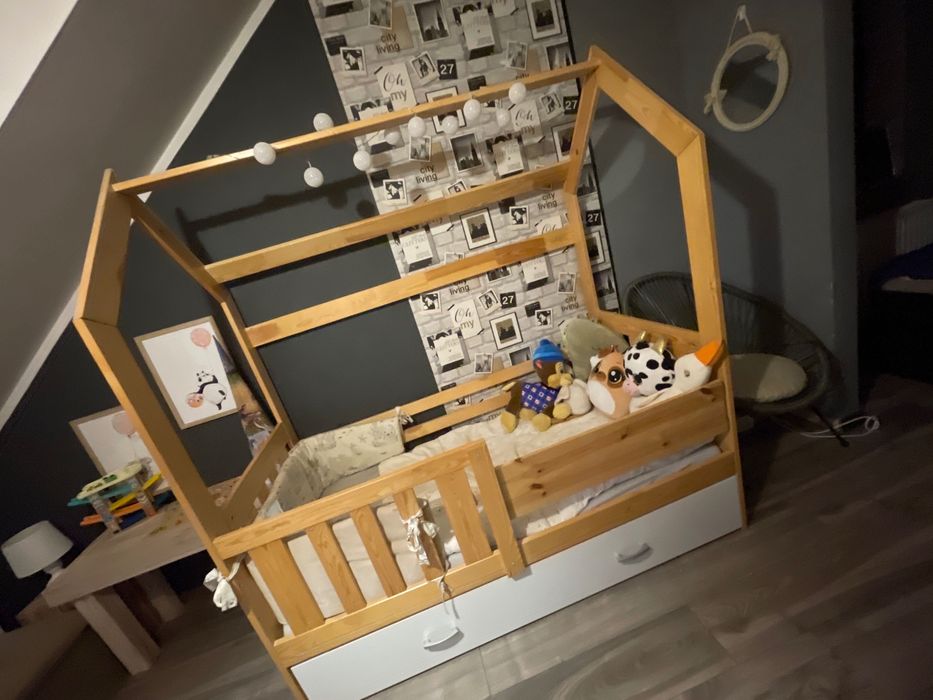 Łóżeczko domek 160x80 z szuflada