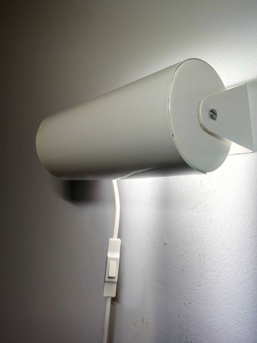 Kinkiet-lampa metalowa z ruchomą głowicą, Ikea, lata 80