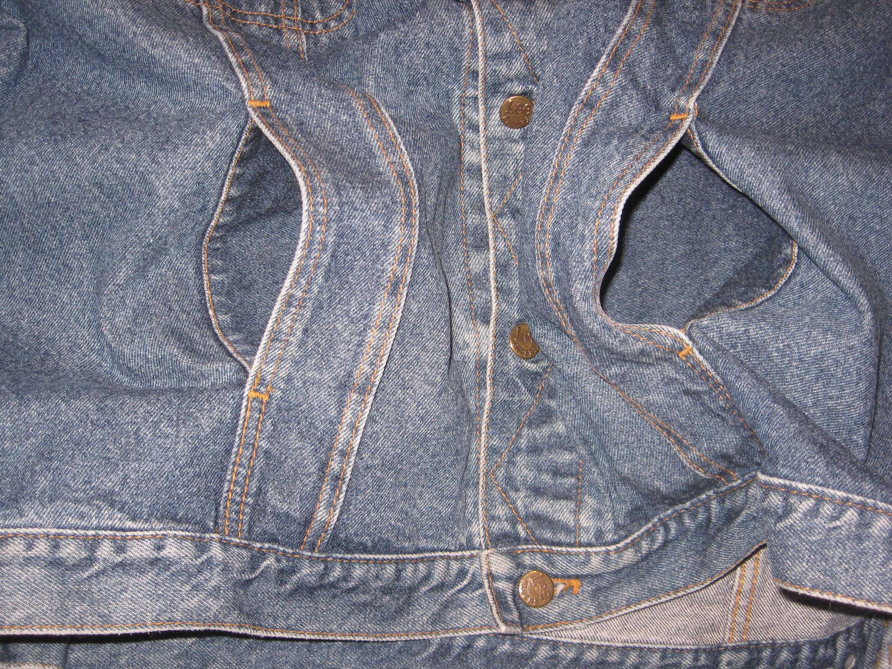 kurtka Lee katana jeansowa dżinsowa dżins jeans 4 kieszenie XL duża