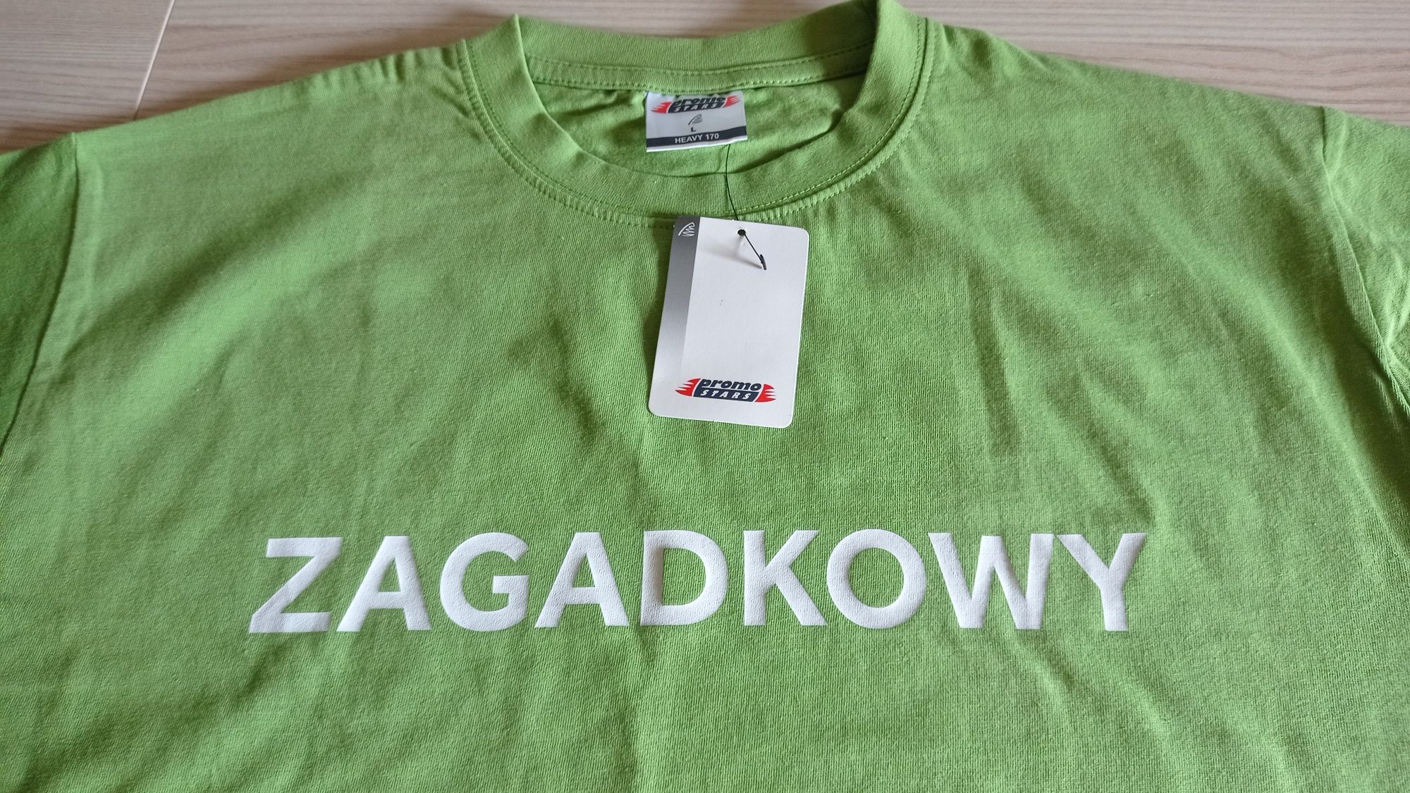 NOWA z metką koszulka t-shirt z napisem - duże L oversize zielona idea