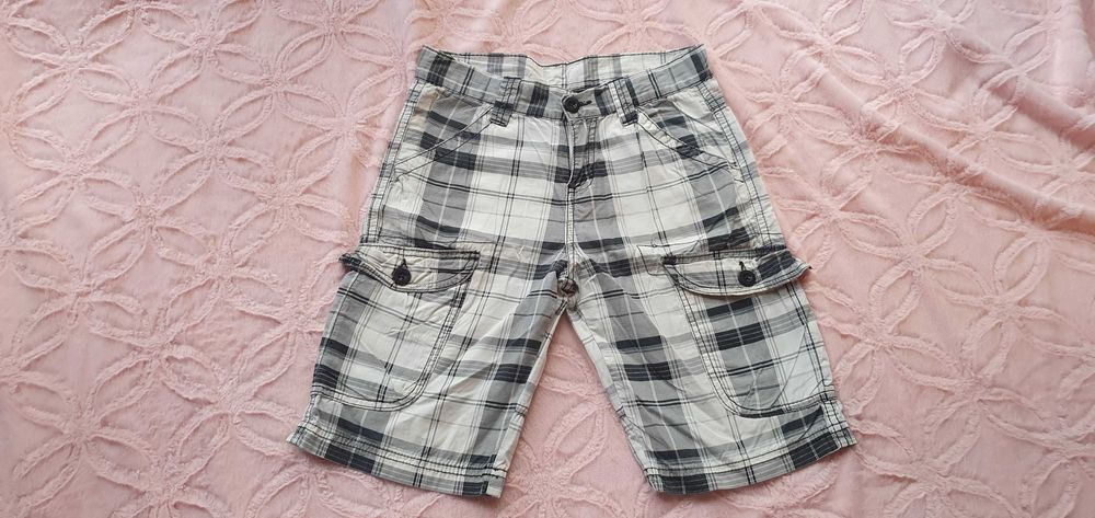 Spodenki w kratę rozmiar 146 cm, 10-11 lat