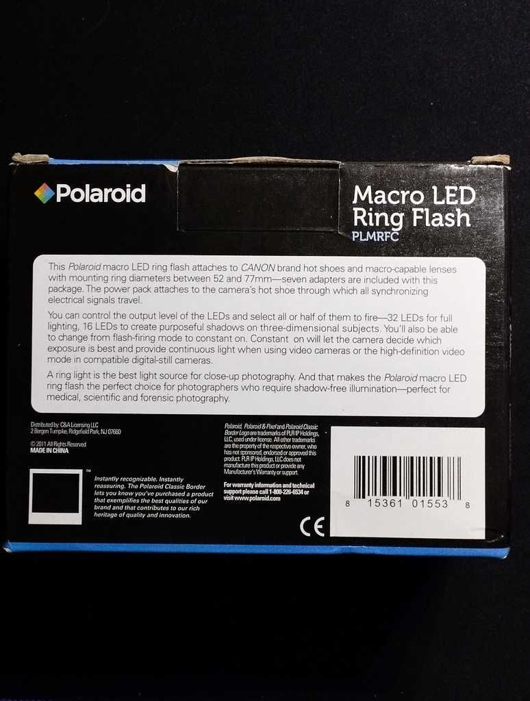 Кільцевий спалах макроспалах макро вспышка  Polaroid Macro для Canon