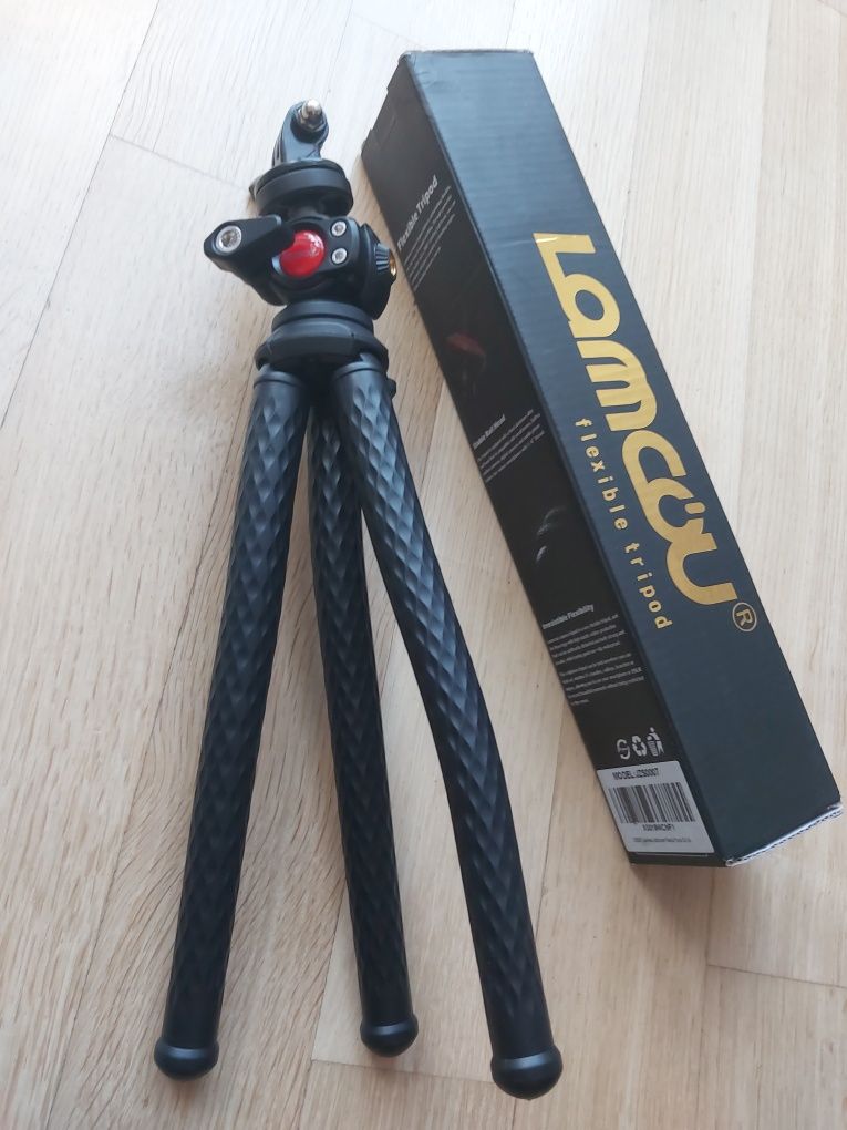 Lamcou tripod z elastycznymi nóżkami, do GoPro, kamery, aparatu