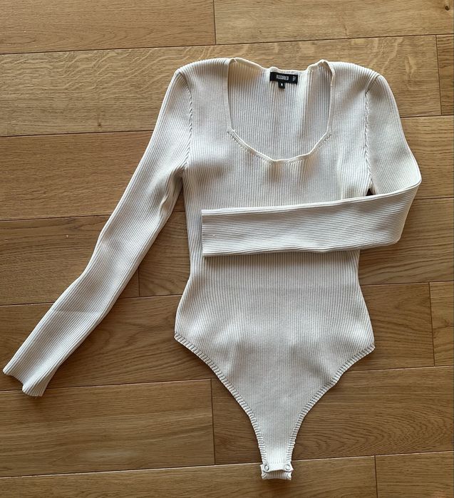 Body damskie beżowe prążki, rozm M/L