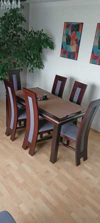 Zestaw 6 krzeseł i stół