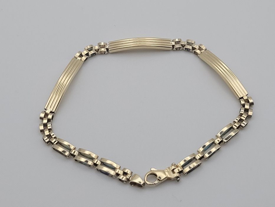 Nowa Złota bransoletka złoto próby 585, ocechowana Długość 18.5 cm