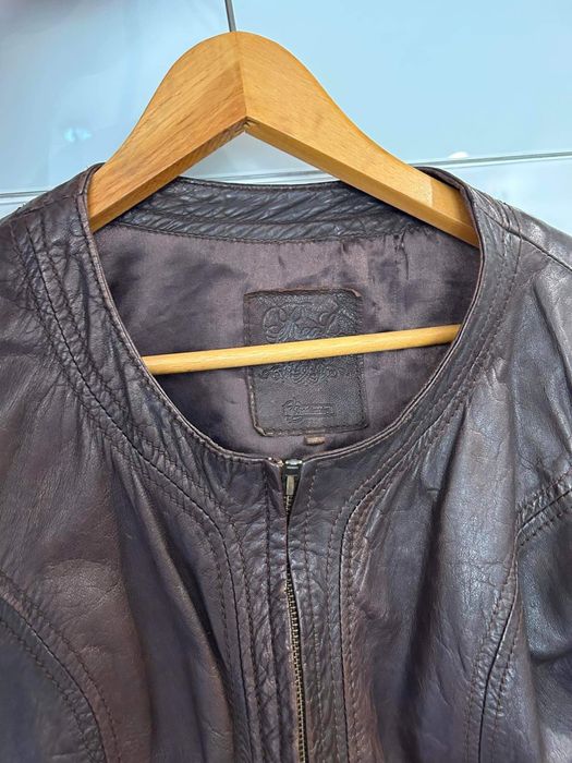 Damska skórzana kurtka ramoneska / bomberka Stradivarius M