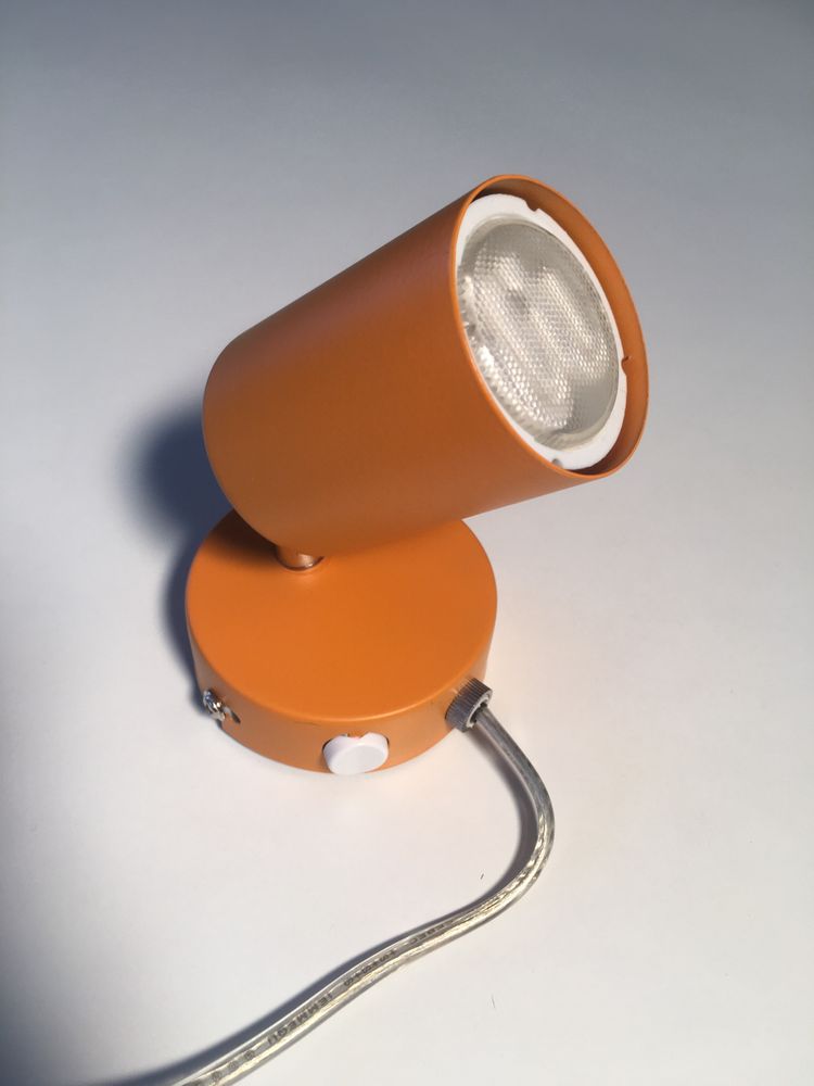 Lampa ścienna / kinkiet pomarańczowa z włącznikiem