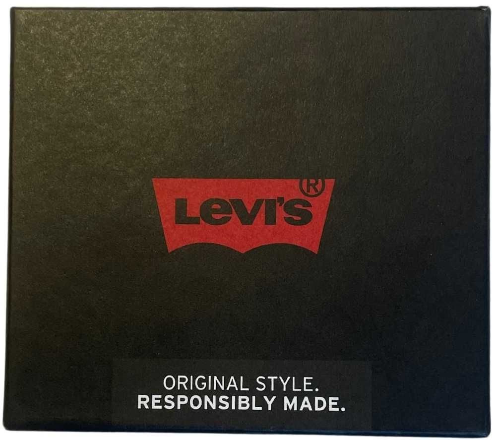 Klasyczny portfel Levi's z dwoma panelami i kieszonką skóra naturalna