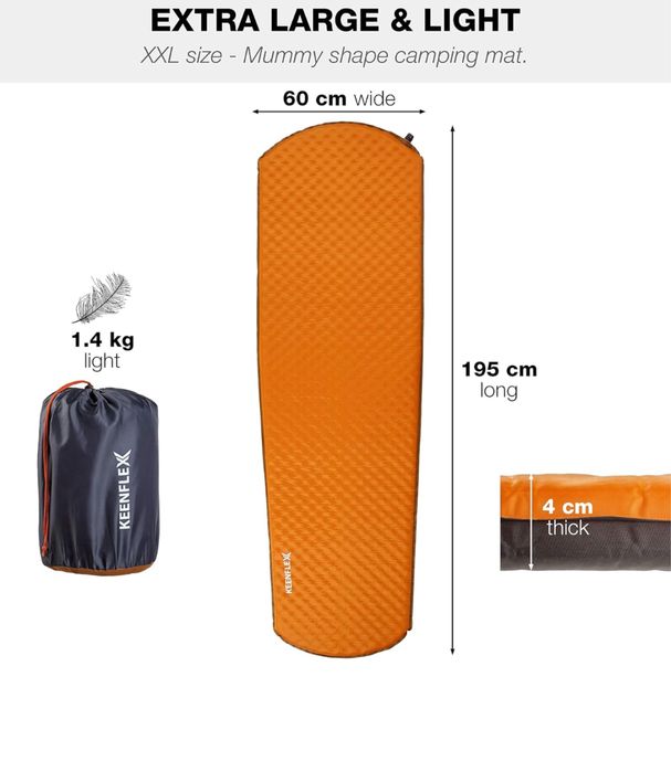 Jednoosobowy materac samopompujacy Keenflex XXL