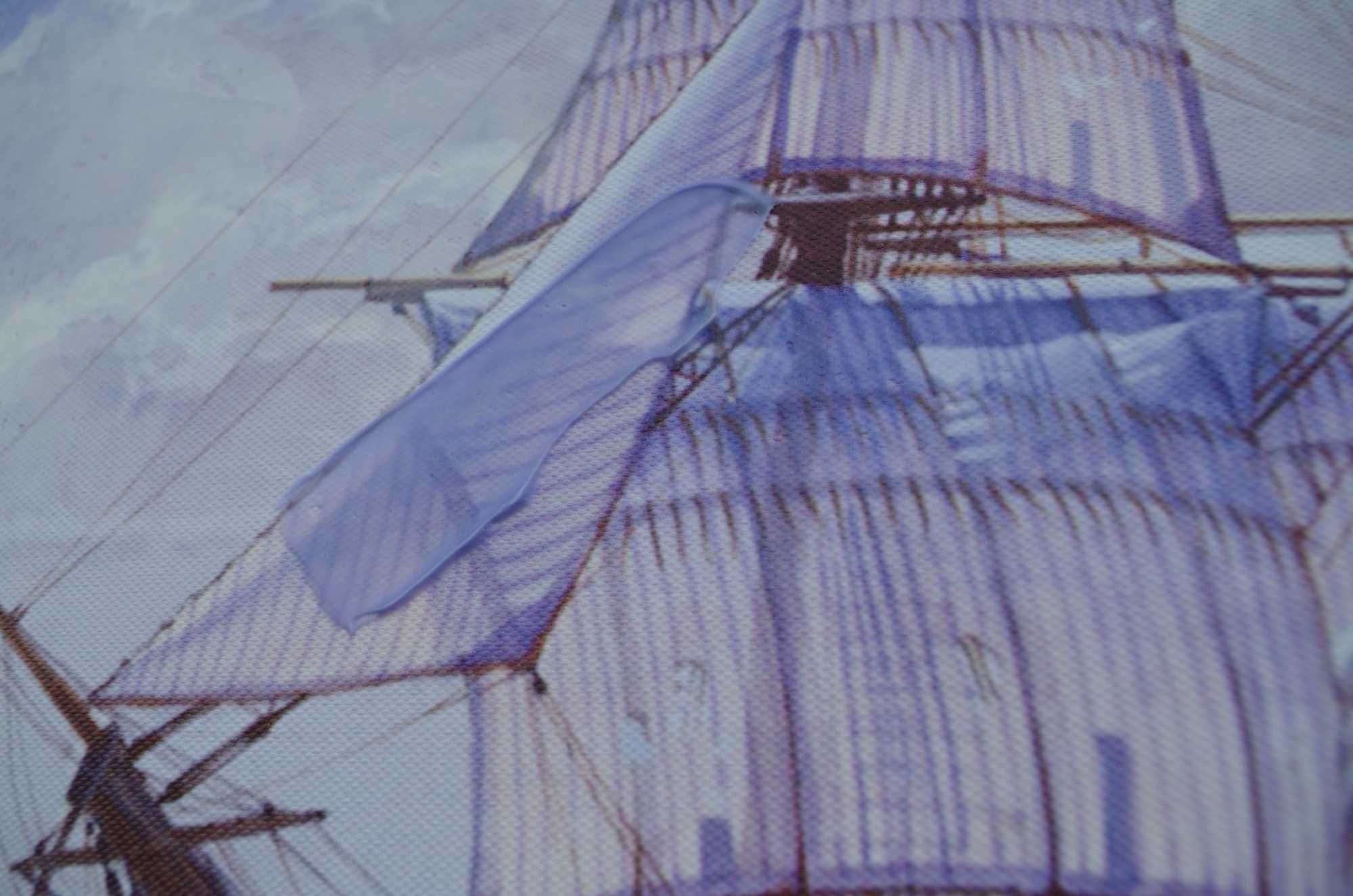 obraz do salonu statki na morzu ręcznie malowany