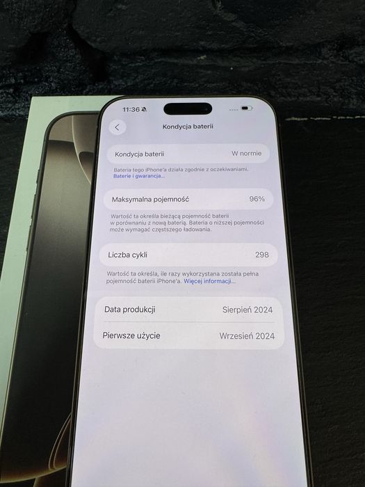 iPhone 16 Pro Max 256 GB— Stan bardzo dobry, wszystko sprawne!