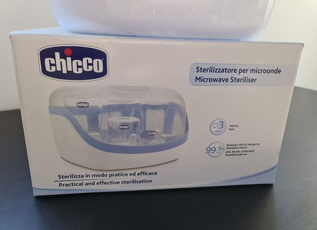 Esterilizador Chicco + Escorredor para biberons e tetinas.