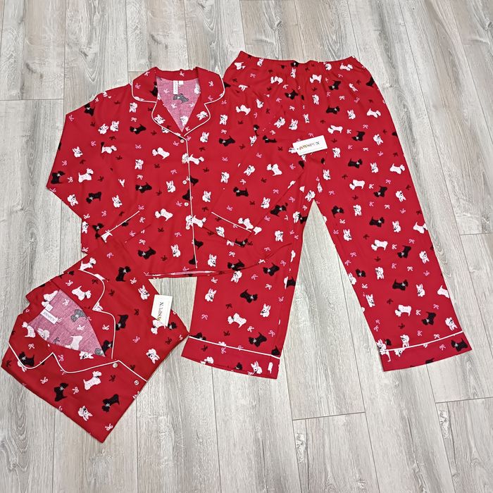 Женская фланелевая пижама домашний костюм Joyspun размер М/L;  L/XL