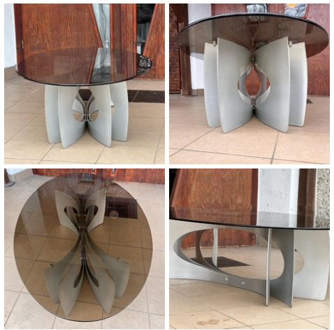 Mid century modern unikalny stolik kawowy w stylu Francois Monnet