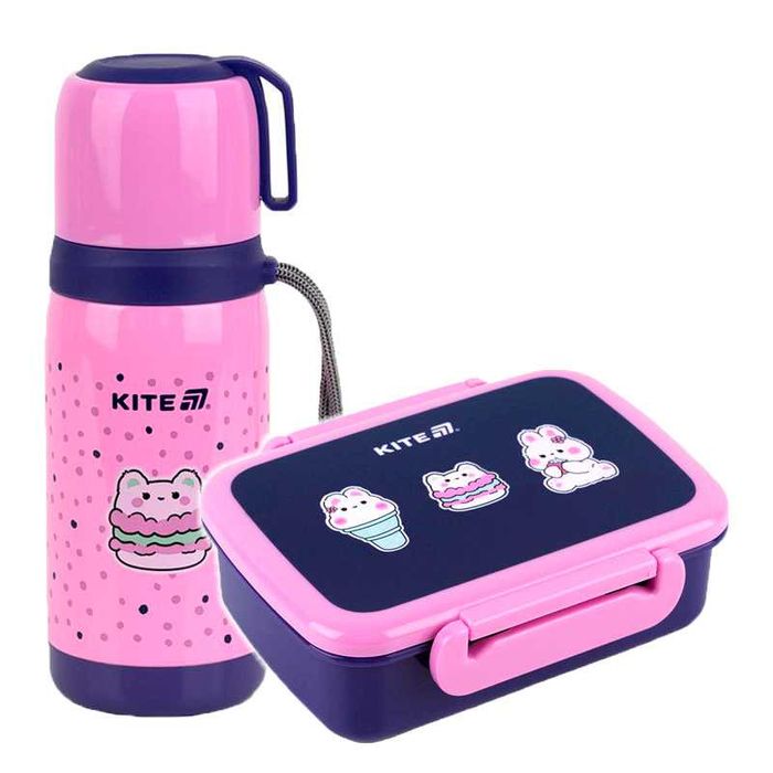 Термос 350мл 24-301, 25-301 + ланчбокс 420мл 24-160, 25-160 Kite