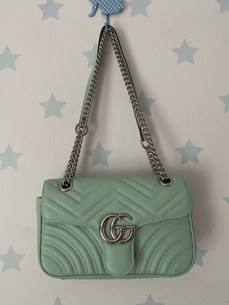 Mala Gucci verde agua