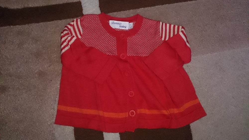 Dzianina kpl sweterek spodnie bluzka Bonnie Baby 6-12 m-cy 68-80cm