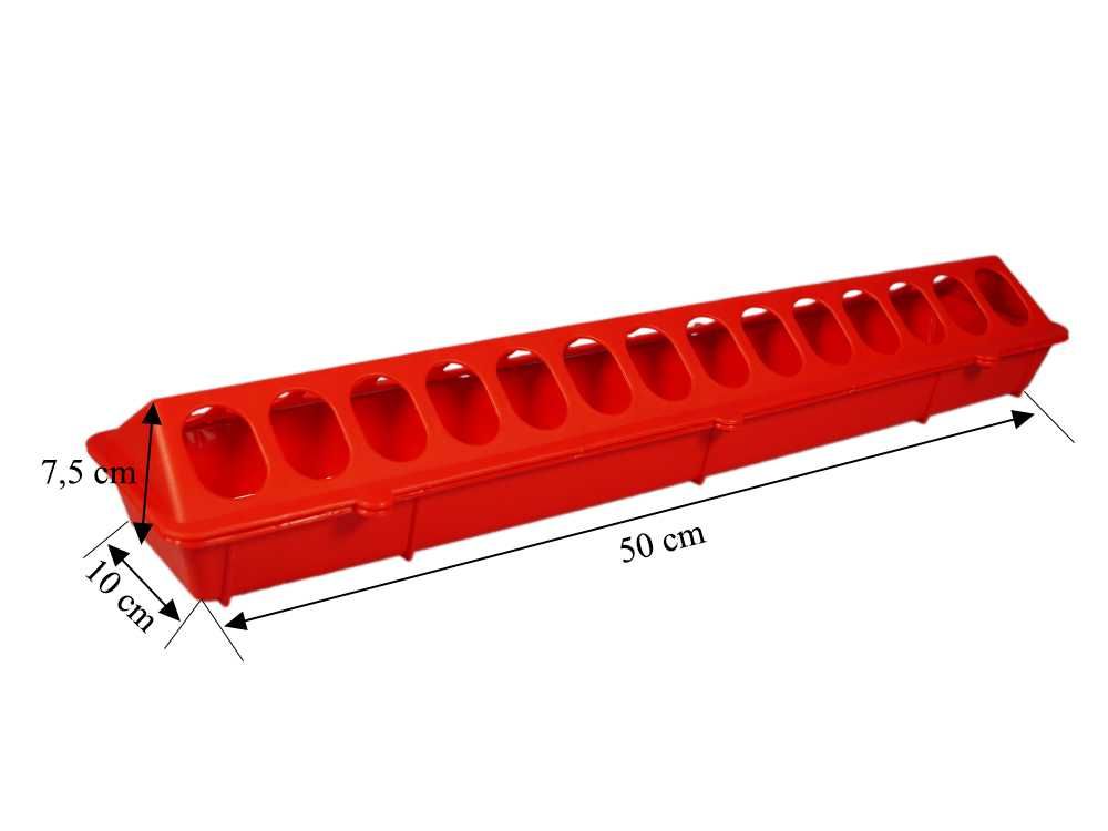 ZESTAW 3 szt. Karmnik KARMIDŁO korytkowe 50cm dla ptaków drobiu kur