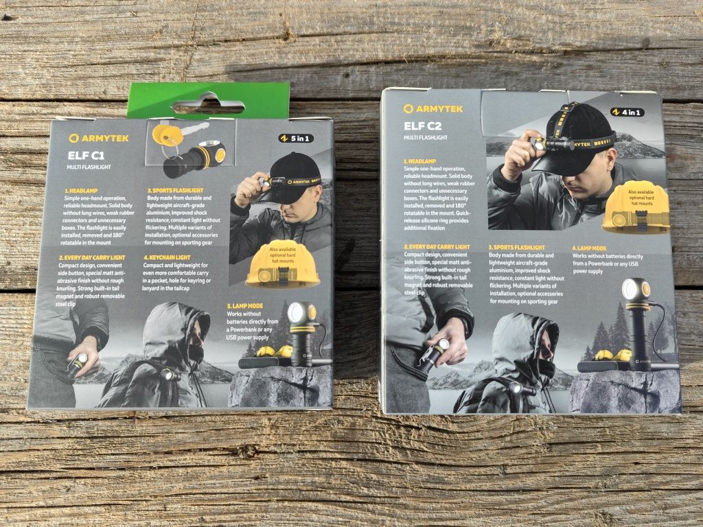 Налобний ліхтар Armytek ELF C1 v2.5 USB-C Armytek ELF C2 v2.5 USB-C