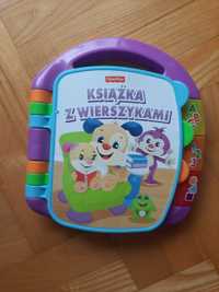 Fisher Price książka z wierszykami interaktywna edukacyjna zabawka