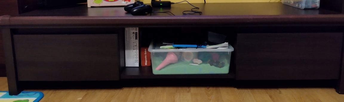 Półka wisząca i szafka RTV, wengei