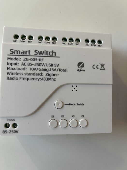 Nowy inteligentny przekaźnik Smart Switch Zigbee ZG-005-RF