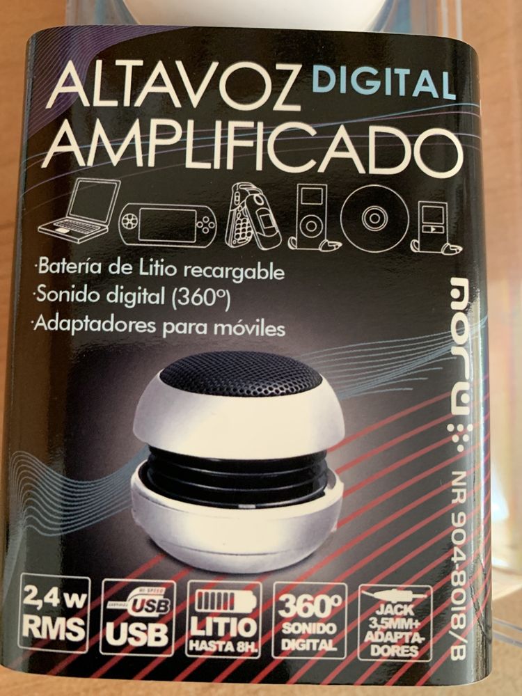 Mini coluna amplificado Audio 2,4W RMS