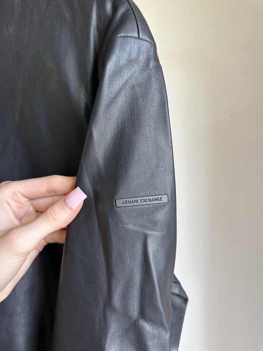 Кожаная куртка Armani Exchange (A|X) Blouson Jacket кожанка L size Л