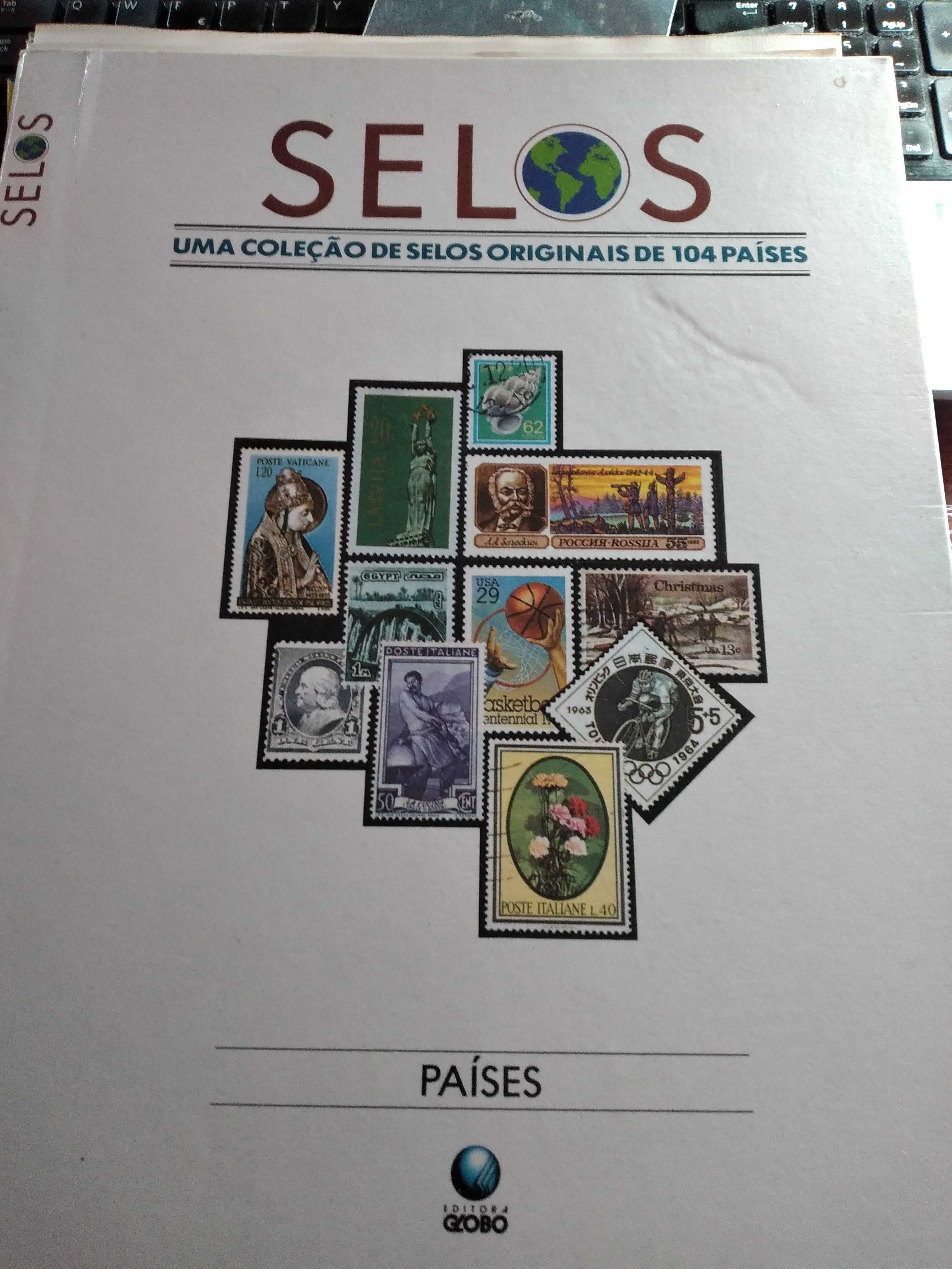 SELOS - Uma colecção de selos originais de 104 países