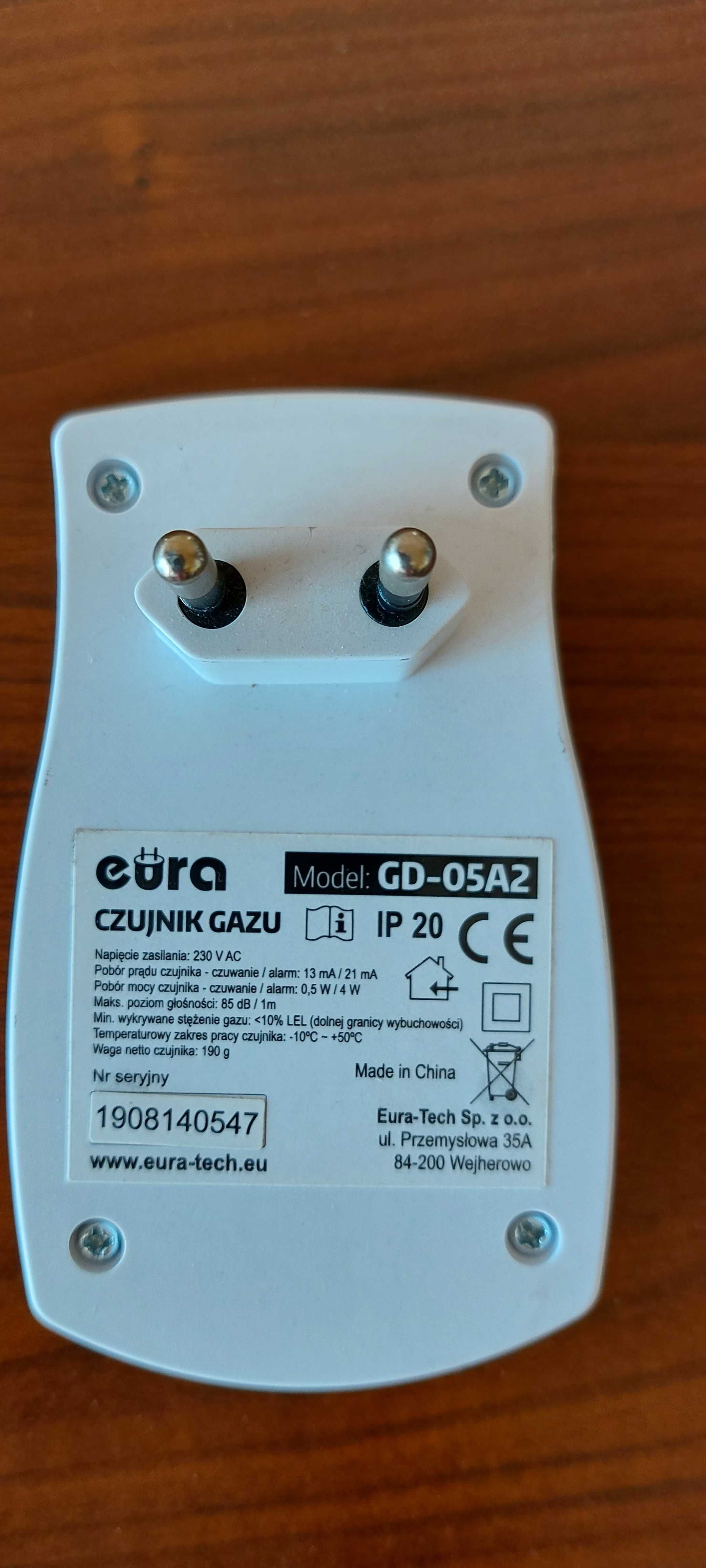 Czujnik gazu ziemnego, LPG Eura GD-05A2.