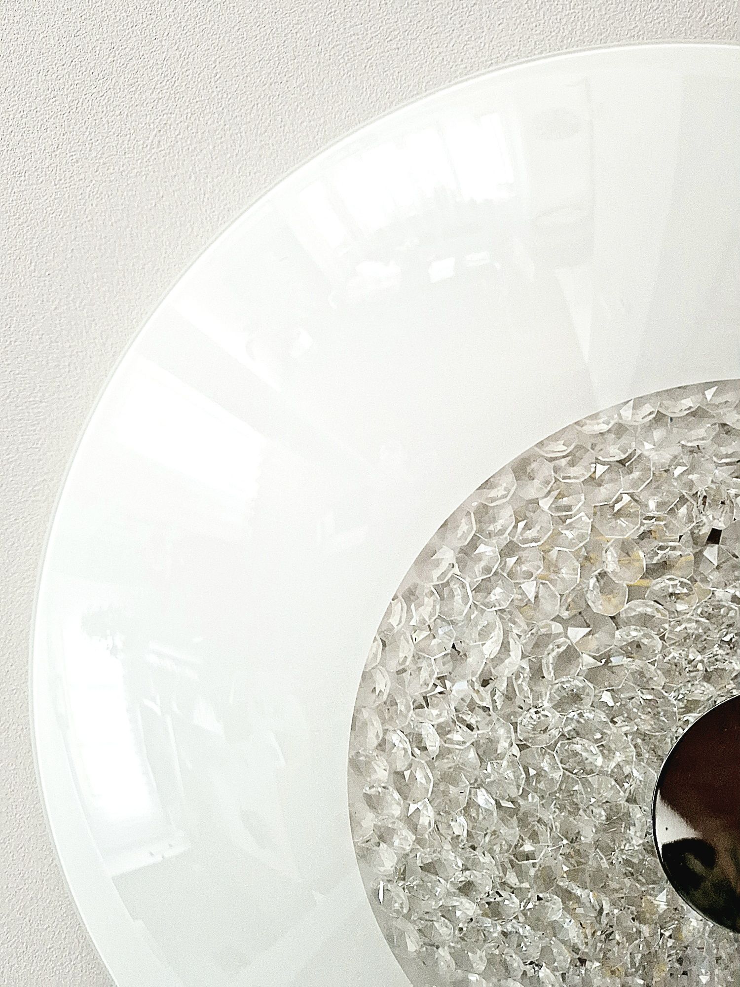 Piękny duży plafon Eglo Ellera 55 cm lampa kryształki glamour