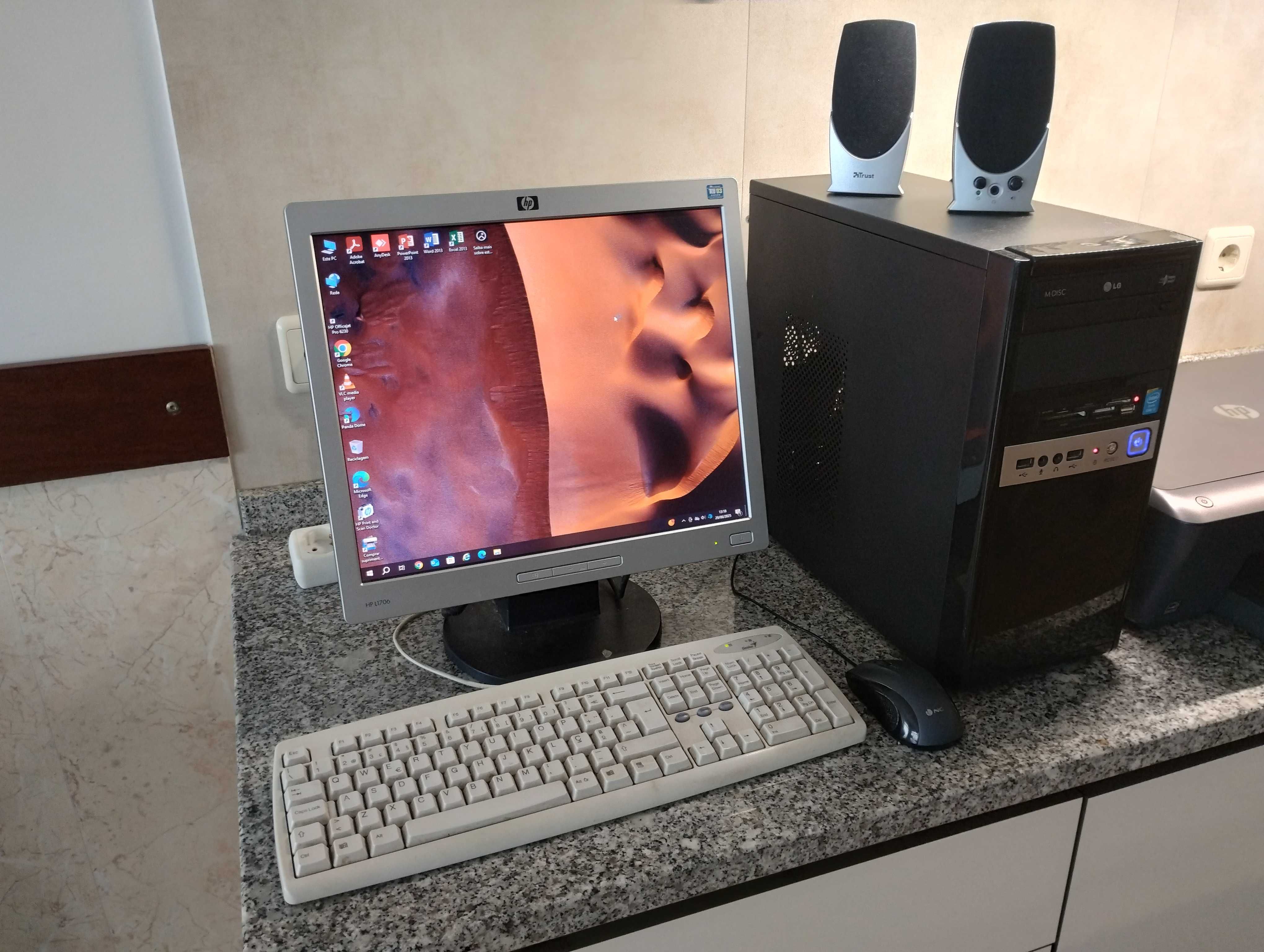 Computador completo com impressora HP
