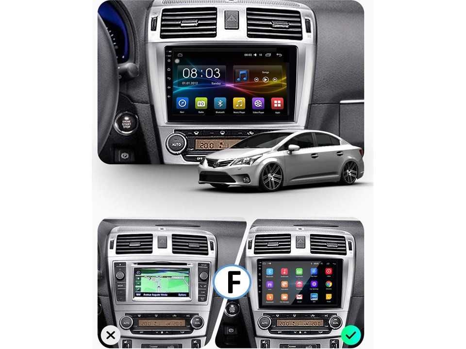 Radio samochodowe Android Toyota Avensis (9", silver) 2008.-2015