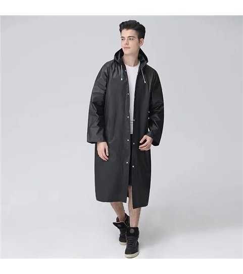 Casaco Impermeável Comprido, com Capuz, em Eva - Goeik