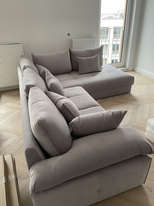Kanapa sofa narożna Miloo Home jak nowa szara Westwing agata kler