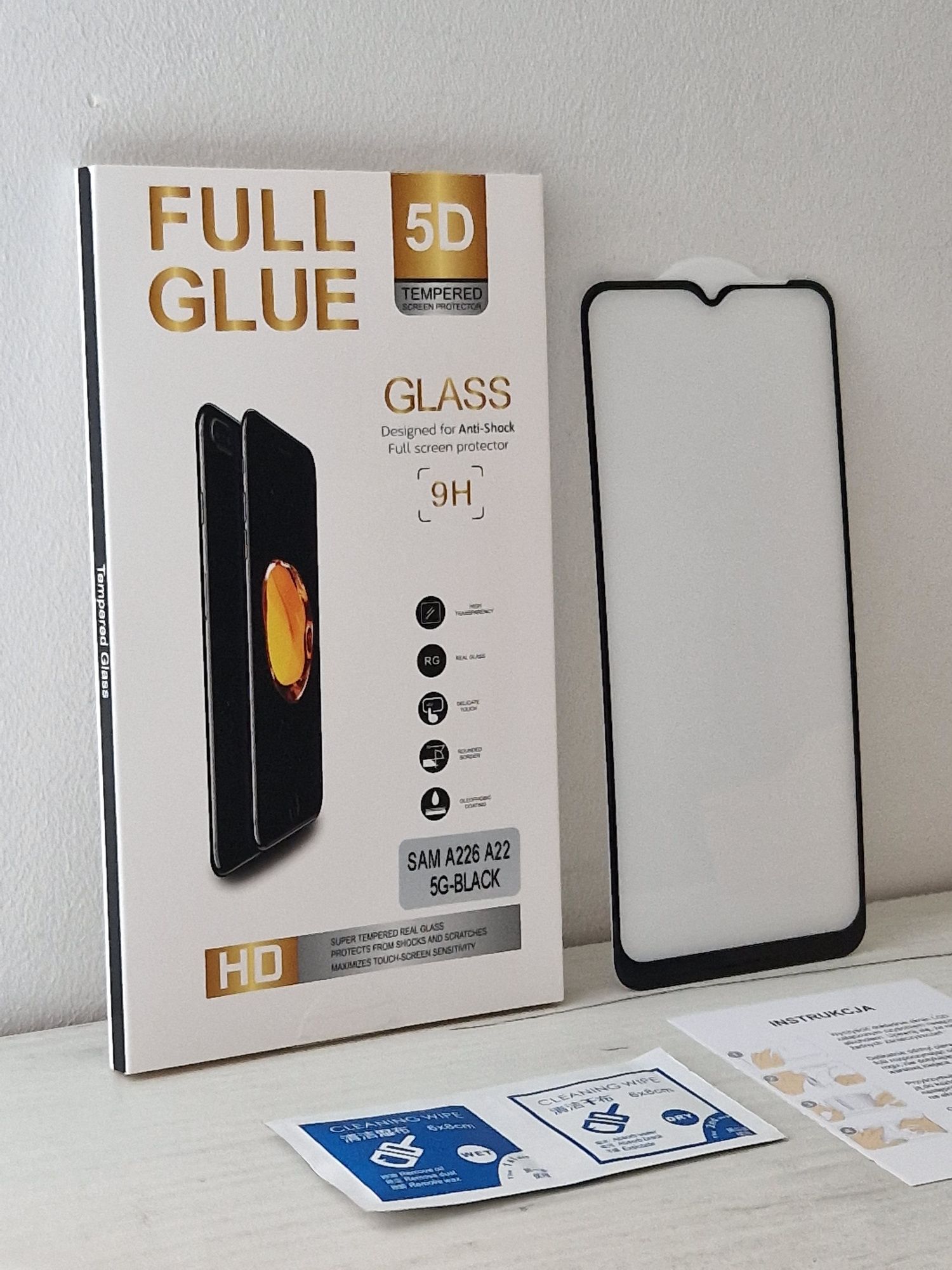 Hartowane szkło Full Glue 5D do SAMSUNG GALAXY A22 5G