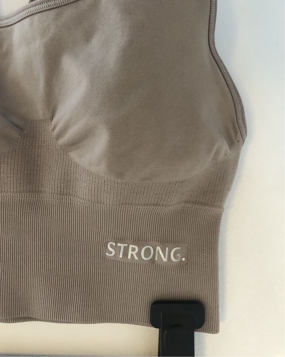 Top treningowy Strong Point Shape & Comfort beżowy, rozmiar XS