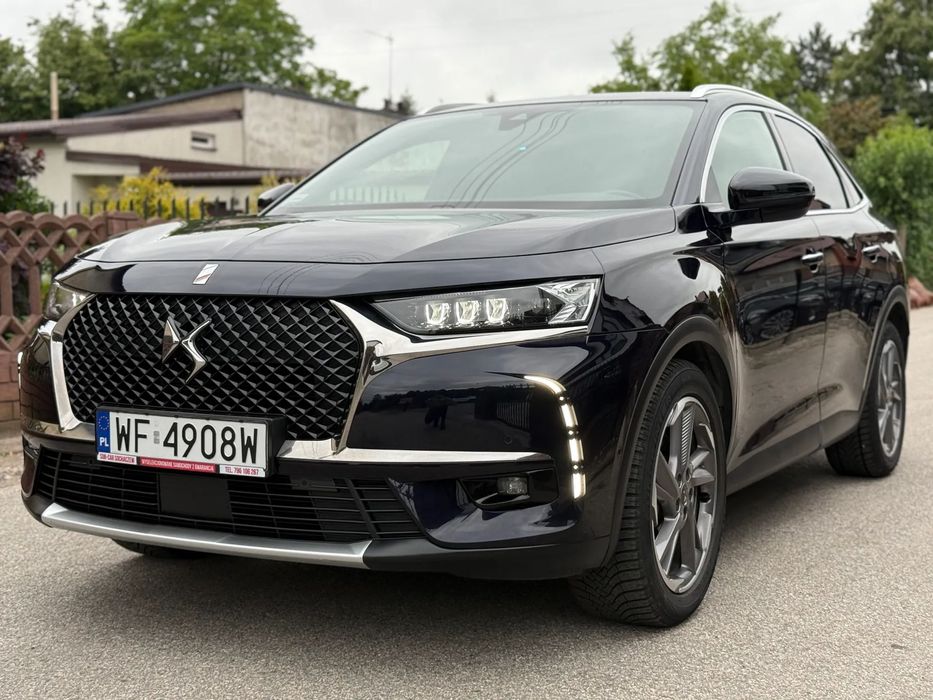 DS Automobiles DS 7 Crossback 1WŁ ASO Salon PL FV23% ACC Martwe Pole CarPlay Kamera Skóra Elektryka