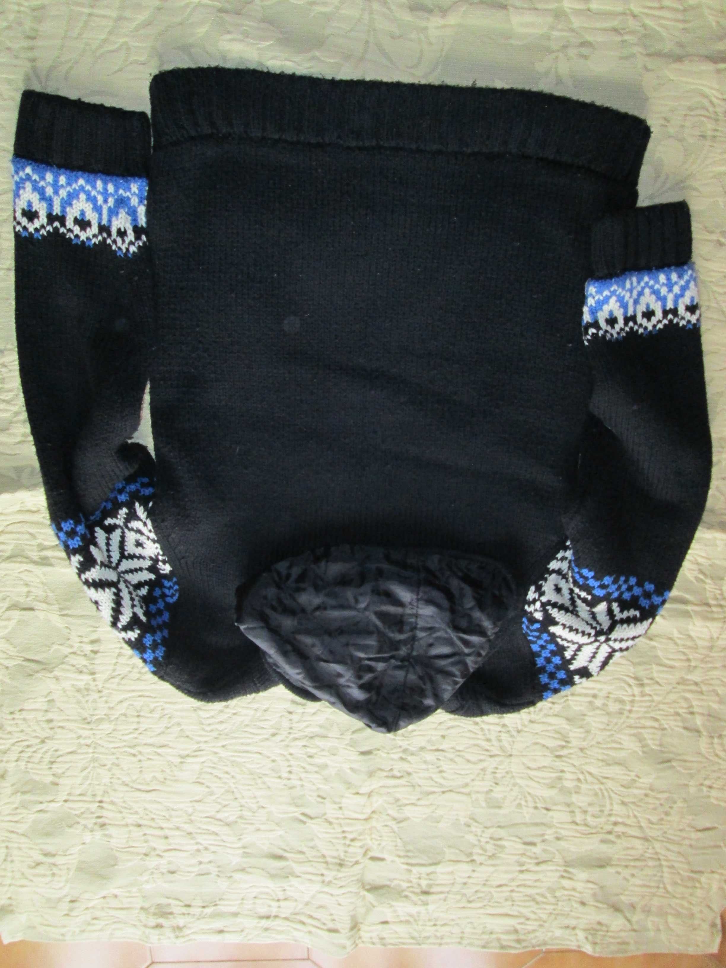 Casação tricot, de lã, rapaz 10/12 anos cor azul escuro