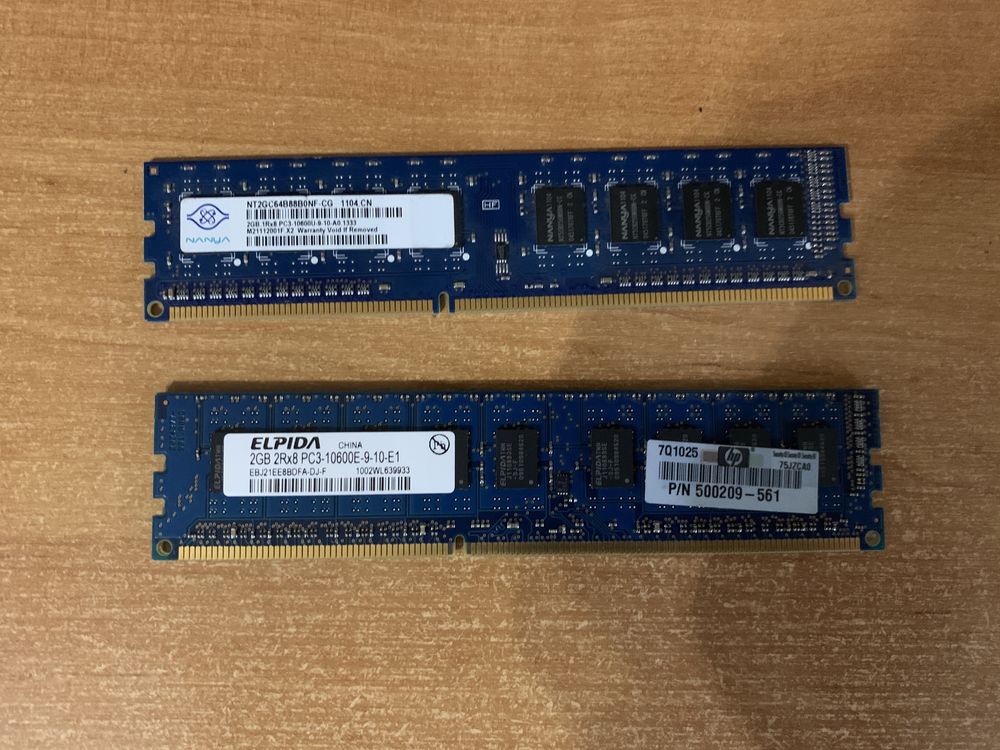 Оперативная память Samsung DDR1 PC 3200, 1 GB; DDR3 2gb
