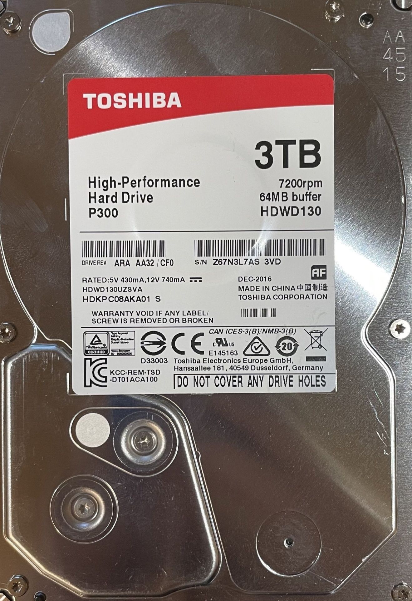 Жорсткий диск TOSHIBA 3tb