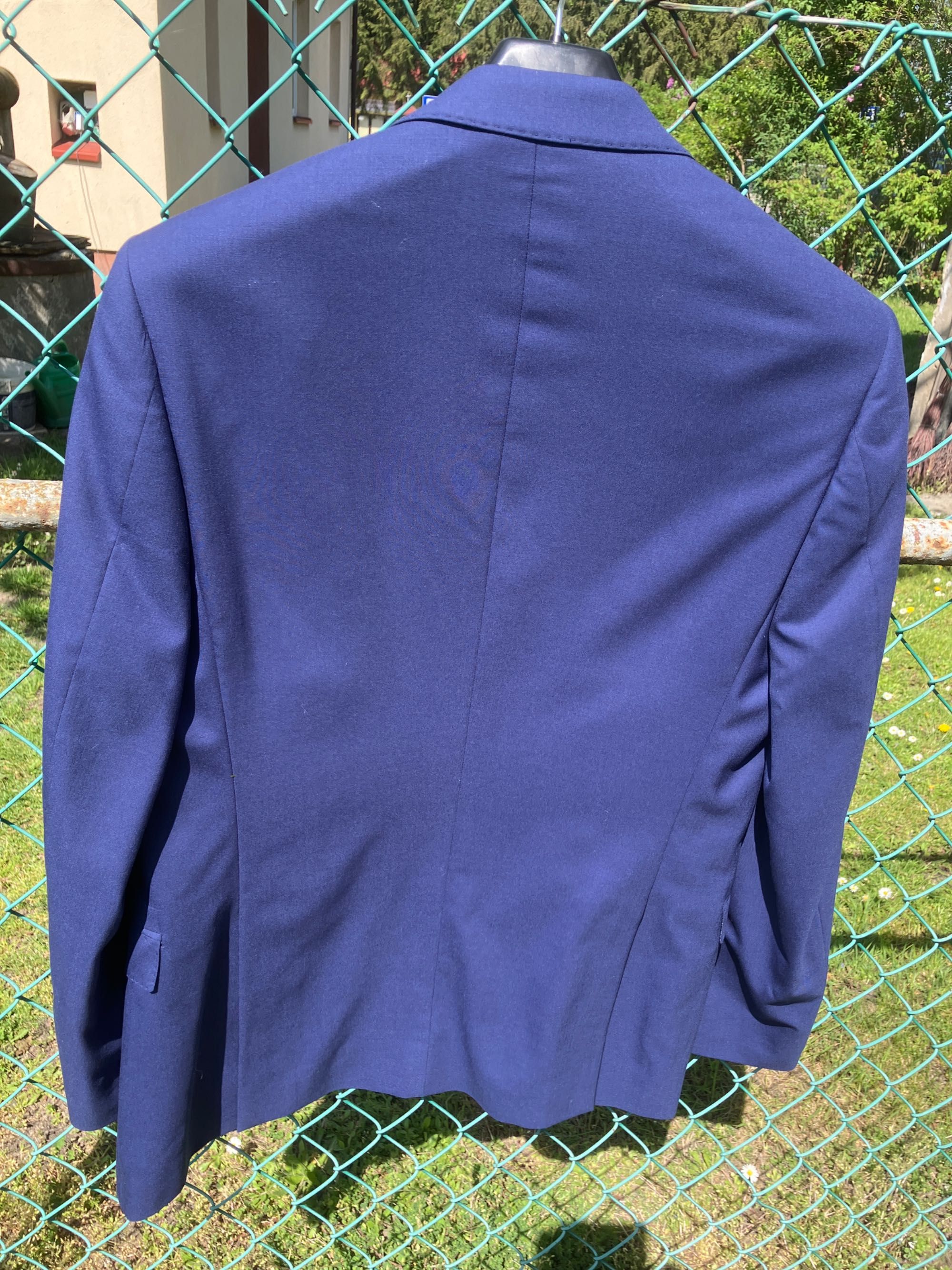 Marynarka męska Eur 46 180/92A granatowa, 100% wool, tailored fit, M&S