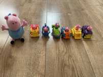 Świnka Peppa pojazdy z figurkami i maskotka