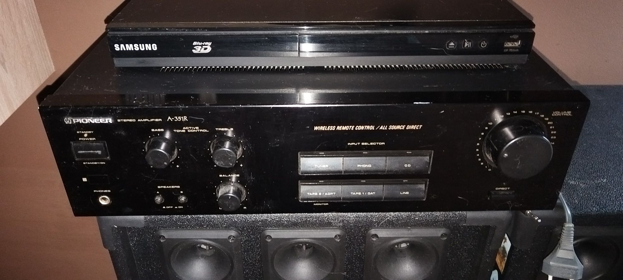 Sprzedam potężne kolumny estradowe +wzmacniacz stereo PIONEER A-351R