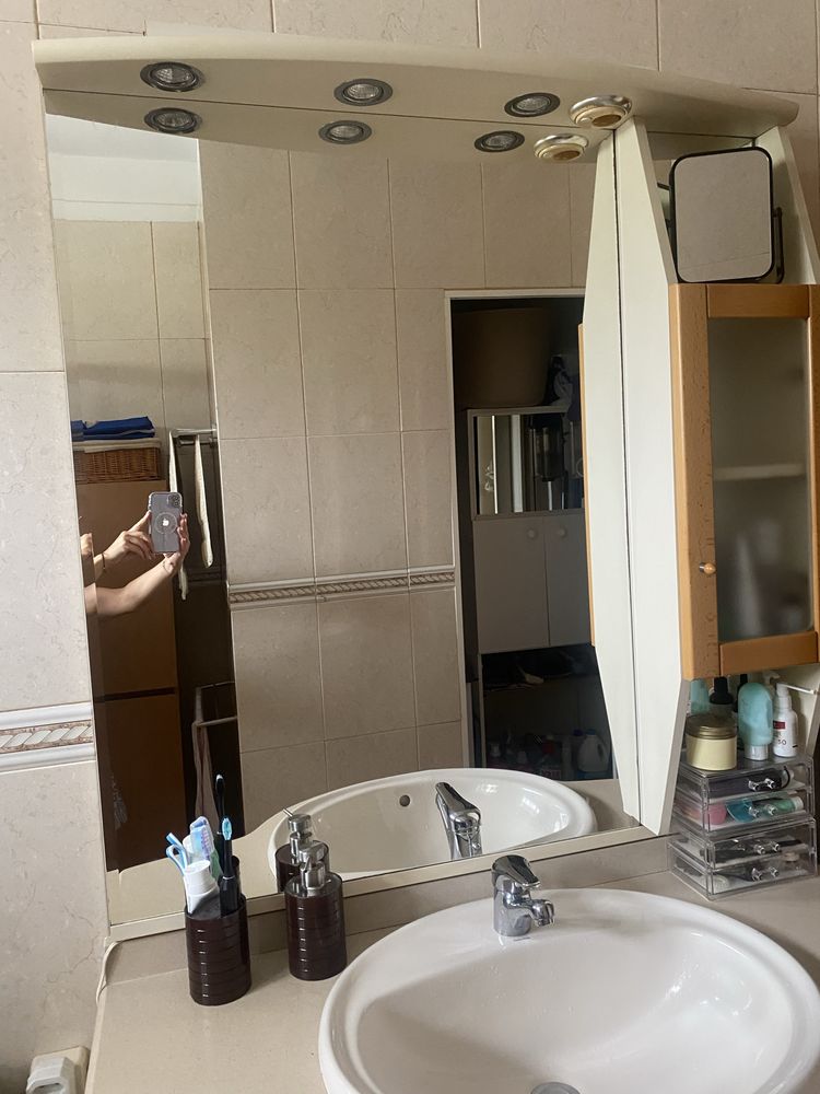 Movel de casa banho com espelho