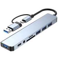 USB хаб Type C TC802 8 в 1, USB 3.0, USB C, юсб переходник адаптер