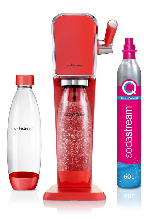 Saturator Sodastream ART Czerwony + Nabój z gazem CO2 + 1x Butelka